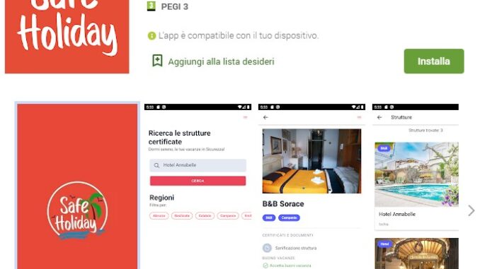 App Safe Holiday su Play Store