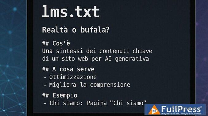lms.txt a cosa serve - Foto FPAI