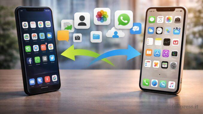 Trasferimento dati tra smartphone - Foto fpai