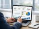 Dashboard marketing con dati di traffico, conversioni e performance delle campagne.