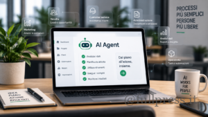 Agenti AI in azienda utilizzati per automatizzare processi, marketing, vendite, assistenza clienti e analisi dati.