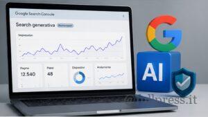 Google Search Console introduce il report sulla visibilità nelle funzioni AI con dati su impression, pagine, Paesi e dispositivi. Foto fpai